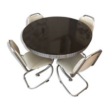 RARE Ensemble Vintage table chaises années 50-60 (TBE) Bakélite Formica Chrome