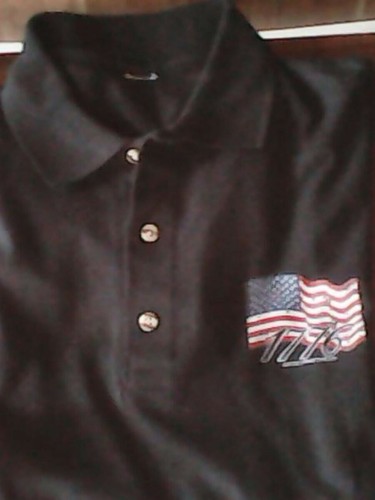 Polo noir drapeau - polo,