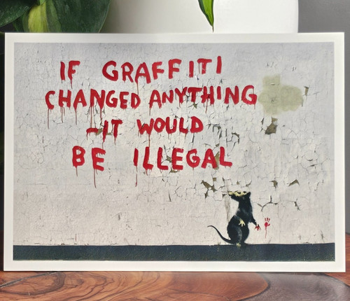 Banksy rat graffiti changed - banksy,