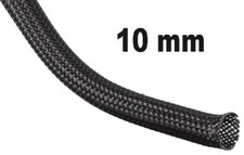 Gaine tressée extensible faisceau électrique - 10mm commande au mètre - NEUF