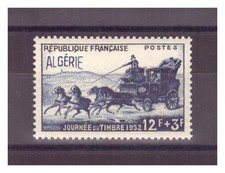 ALGERIE.  N° 294 .  12  F + 3 F   DILIGENCE    NEUF **  .  SUPERBE .