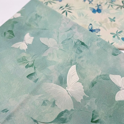 Tissu imprimé papillon - papillon, fleur