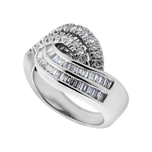 14k blanc jonc stylé - jonc,