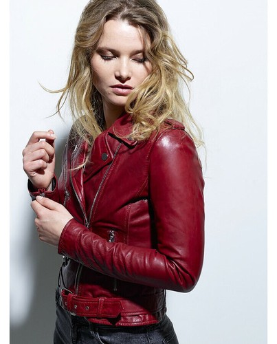 Veste moto motard - de, cuir