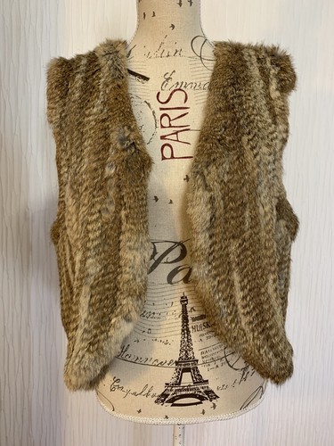 Gilet fourrure lapin - lapin, tricoté