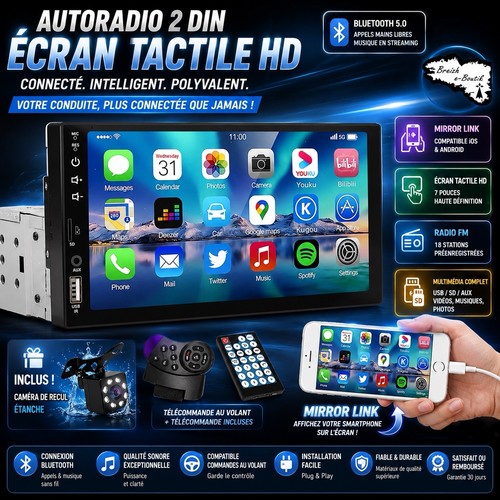 Autoradio carplay - 7”, &