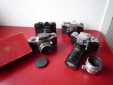 Lot d'appareil Edixa Reflex et Exakta Reflex + objectifs (Angenieux )pour pieces