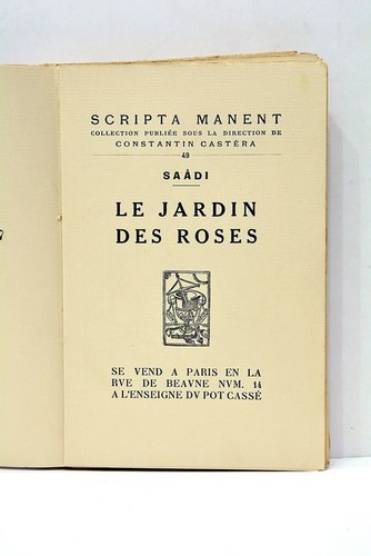 Saadi jardin des roses - saadi,