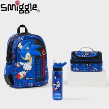 Sac d’école Sonic enfants + lunch box, trousse, sac à dos à roulettes