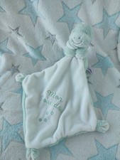 Doudou Peluche Dinosaure Vert Clair Mouchoir Mon Doudidou Pommette comme neuf