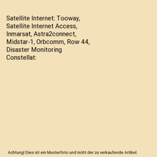 Satellite Internet: Tooway