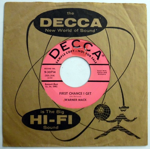 Warner mack 45rpm single - warner,