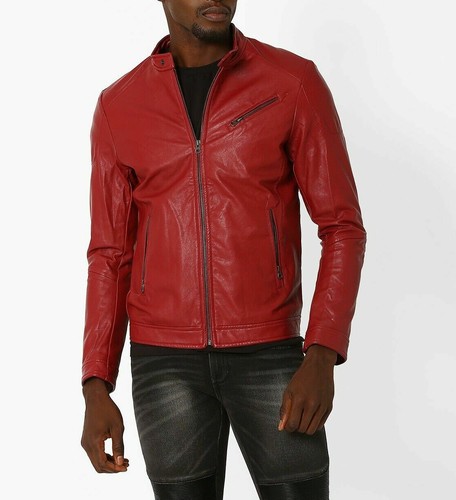 Veste cuir rouge chaud pour - veste,