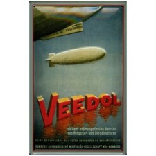 plaque métal publicitaire 20x30cm relief : VEEDOL