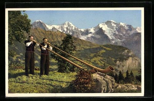 Carte postale deux souffleurs - carte,