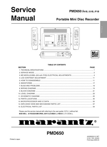 Service manuel instructions - manuel, d'instructions