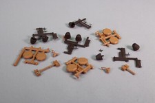 ZW159 Decor train diorama Ho socle demi fut tonneau divers marron foncé brun