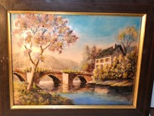 TABLEAU EMAUX LIMOGES SIGNE A