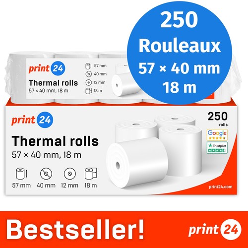 Rouleaux therm 57x40x12mm - therm., 18m