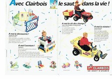Publicité Advertising 037  1990   jeux jouets Clairbois ( 2 pages)
