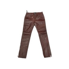  Alexander McQueen Pantalon En Cuir Très Bon État Taille 38it 