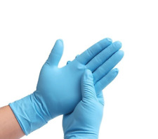GANTS JETABLES D'EXAMEN EN NITRILE ET DE PROTECTION BLEU BAIES QUALITÉ MÉDICALE