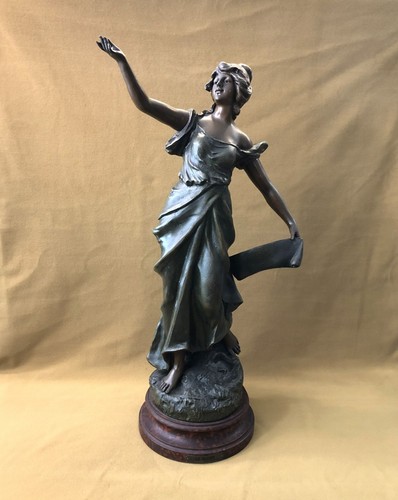 Ancienne sculpture statue en - ancienne,