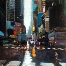 Huile sur toile 50 Cm X 50 Cm signée Cousin. New-York .