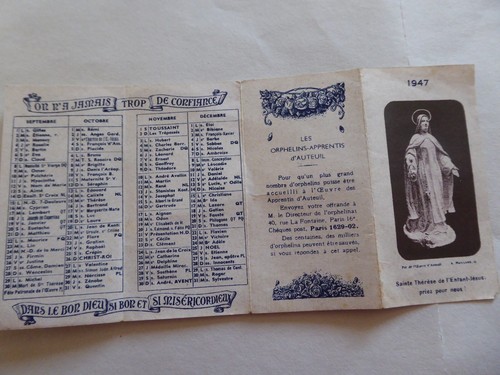 Imge pieuse petit calendrier - ,