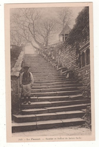 Cpa faouët escalier - 56,