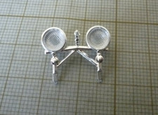 SOLIDO PIECES DETACHEES JAGUAR SS 100 1938 Ens. barre de feux + mascotte (LOG 2B