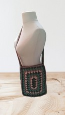 Sac fourre-tout  Beige Multicolore doublé 32x23 Neuf  fait main 