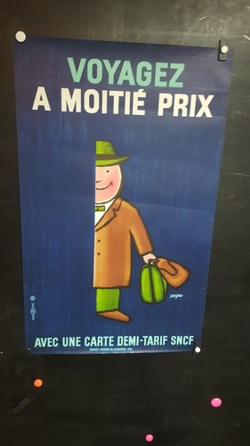 Affiche savignac demi tarif - savignac,