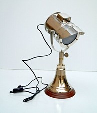 Lampe de table déco maison vintage projecteur industriel finition chrome arge...