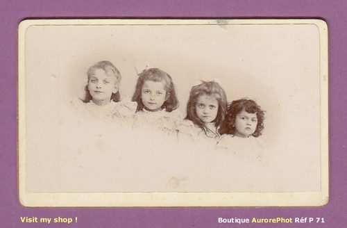Cdv portraits de fillettes - cdv,