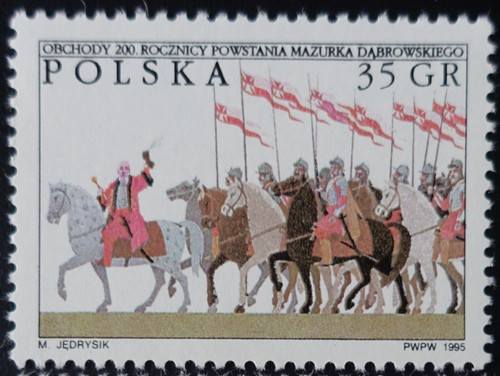 Timbre pologne cavaliers - de,