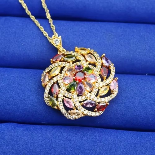 Collier pendentif fleur - collier,