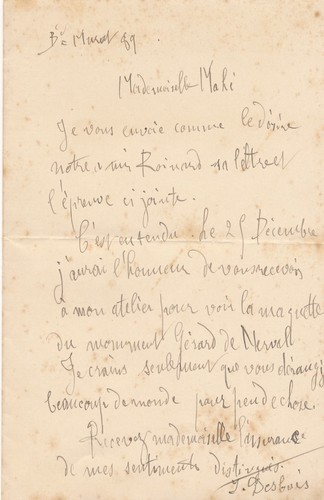 Jules desbois lettres - jules, 2