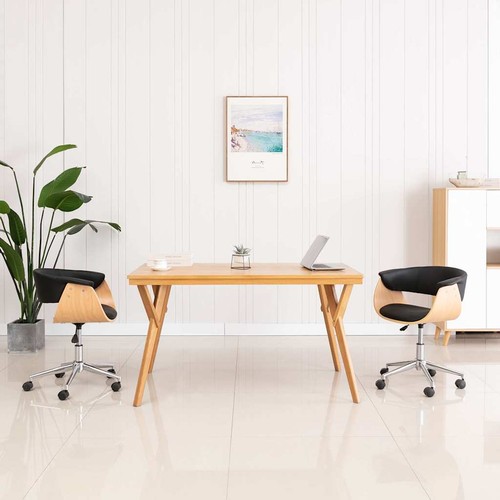 Bois courbé chaise pivotante - chaise,