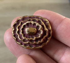Rare Bouton céramique signé