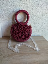 Sac fleur pivoine au crochet