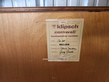 klipsch Cornwall matching pair