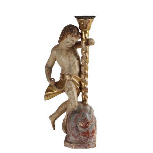 Angelot ancien bougeoir - angelot, en