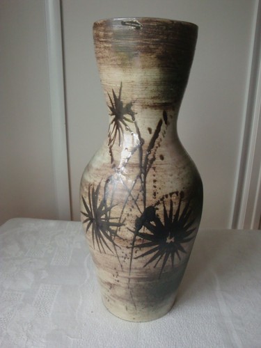 Grand vase décor fleural - , a