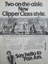 3/1981 PUB PAN AM CLIPPER CLASS BOEING 747 AIRLINER STEWARDESS HOTESSE AIR AD