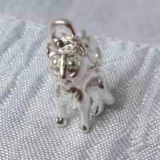 1 CHARM CHAT 2 FACES BRELOQUE MOUSQUETON EN METAL ARGENTE CLIPPER *V160