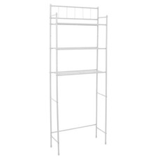 Meuble WC 3 Étagères "Toilettes" 160cm Blanc