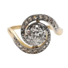 Bague Tourbillon en or jaune & diamants