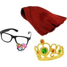 Kit de deguisement Influ Heroes Miss Aga dress up kit perruque, couronne.