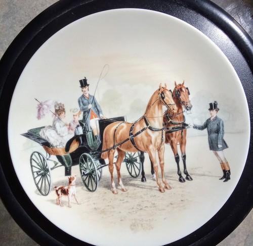 Belle assiette chevaux anglais - belle,